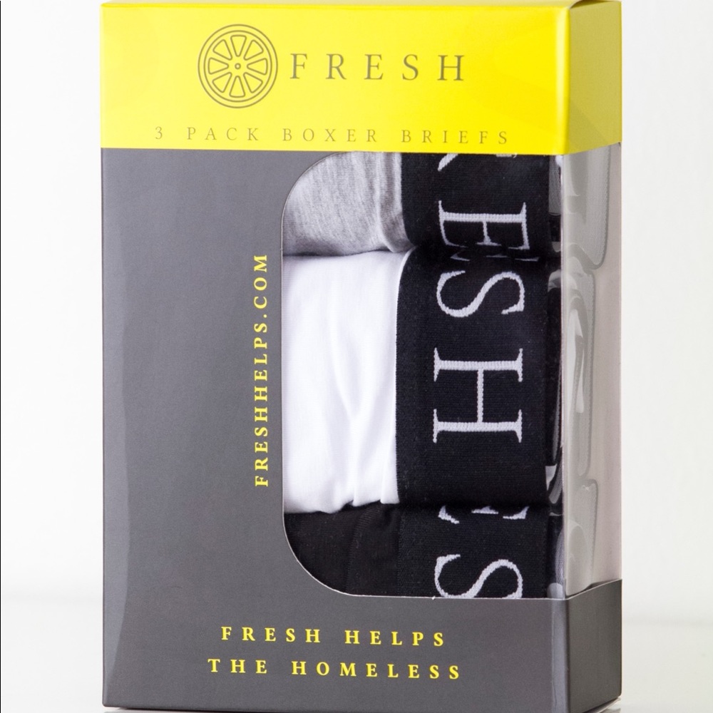 12 Pair of Mens Underwear Boxer Briefs by Fresh Helps Black, White, Grey